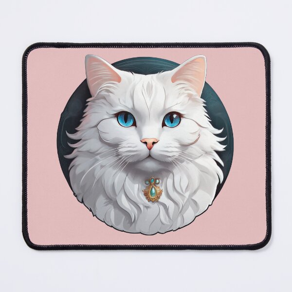 Item preview, Whimsical Fluffy White Cat designed and sold by Bilisik.