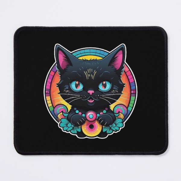 Item preview, Kawaii Graffiti Abstract Neon Cat designed and sold by Desfix.