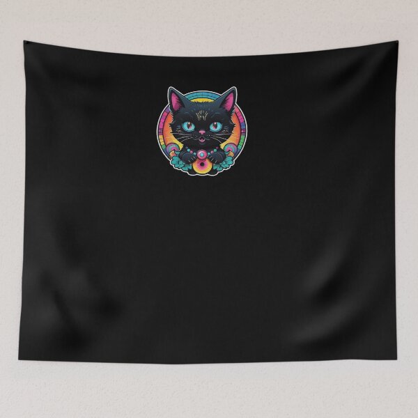 Item preview, Kawaii Graffiti Abstract Neon Cat designed and sold by Desfix.