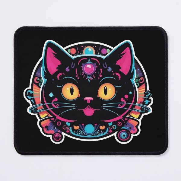 Item preview, Kawaii Graffiti Abstract Neon Cat designed and sold by Desfix.
