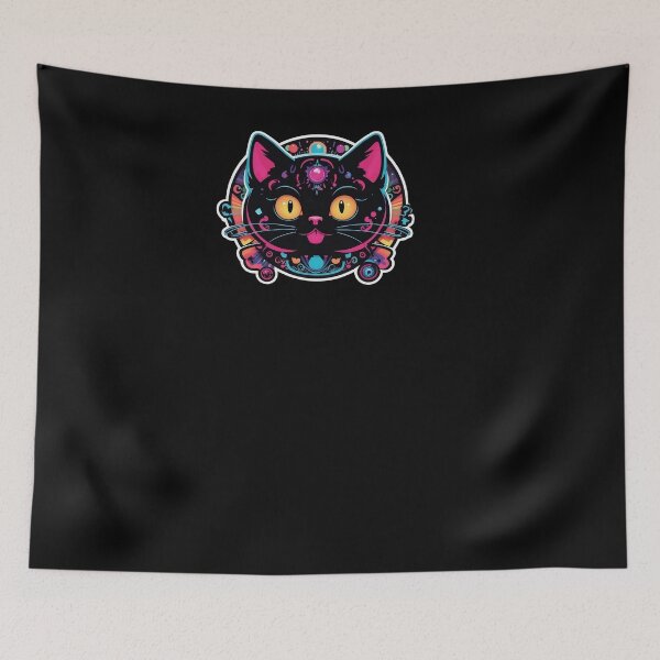 Item preview, Kawaii Graffiti Abstract Neon Cat designed and sold by Desfix.