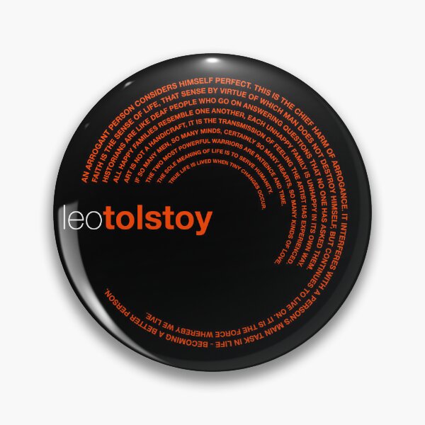 Item preview, Leo Tolstoy famous quotes poster [orangered] designed and sold by CMYKStudio.