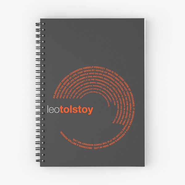 Item preview, Leo Tolstoy famous quotes poster [orangered] designed and sold by CMYKStudio.