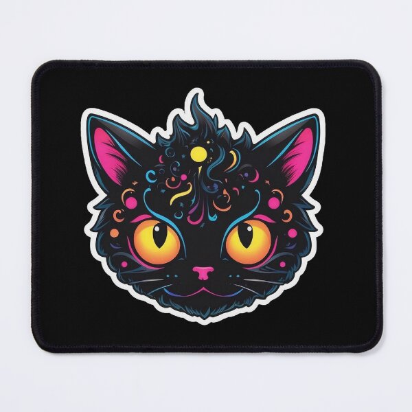 Item preview, Kawaii Graffiti Abstract Neon Cat designed and sold by Desfix.