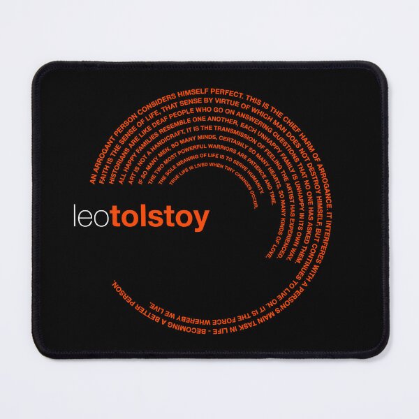 Item preview, Leo Tolstoy famous quotes poster [orangered] designed and sold by CMYKStudio.
