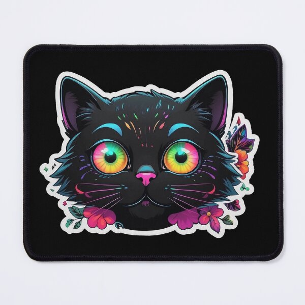 Item preview, Kawaii Graffiti Abstract Neon Cat designed and sold by Desfix.