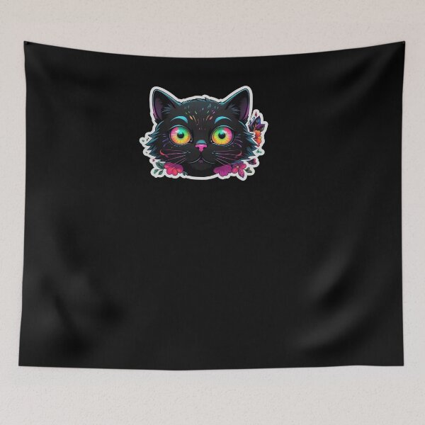 Item preview, Kawaii Graffiti Abstract Neon Cat designed and sold by Desfix.