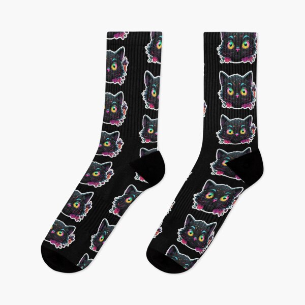 Item preview, Kawaii Graffiti Abstract Neon Cat designed and sold by Desfix.