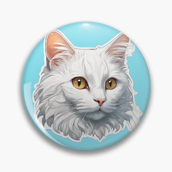 Item preview, Cute Whimsical Fluffy White Cat designed and sold by Bilisik.