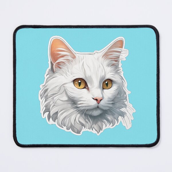 Item preview, Cute Whimsical Fluffy White Cat designed and sold by Bilisik.