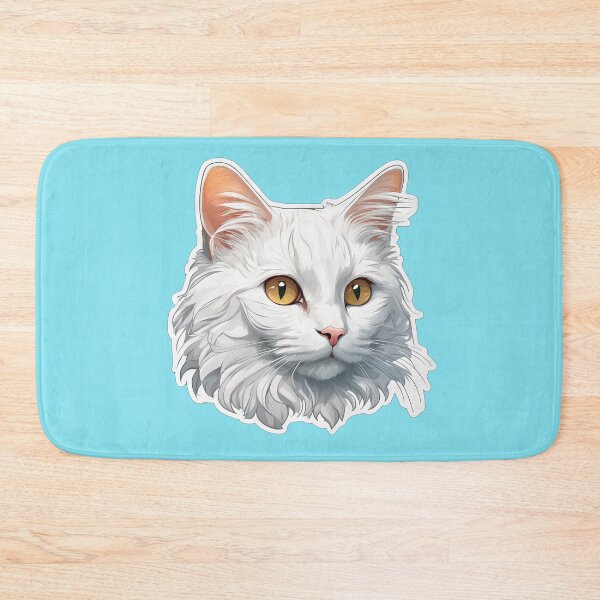 Item preview, Cute Whimsical Fluffy White Cat designed and sold by Bilisik.