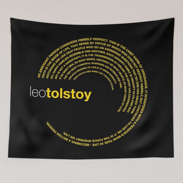 Item preview, Leo Tolstoy famous quotes poster [gold] designed and sold by CMYKStudio.