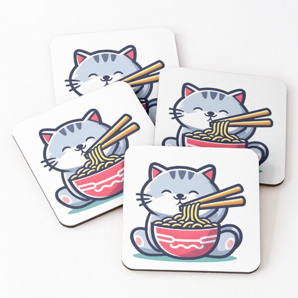 Item preview, Cat eating ramen.#12 designed and sold by ponggun.