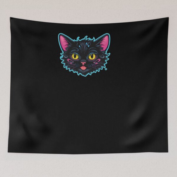 Item preview, Kawaii Graffiti Abstract Neon Cat designed and sold by Desfix.