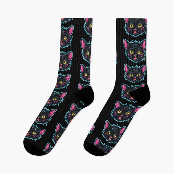 Item preview, Kawaii Graffiti Abstract Neon Cat designed and sold by Desfix.