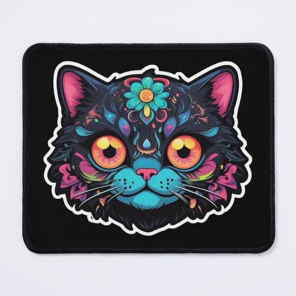 Item preview, Kawaii Graffiti Abstract Neon Cat designed and sold by Desfix.
