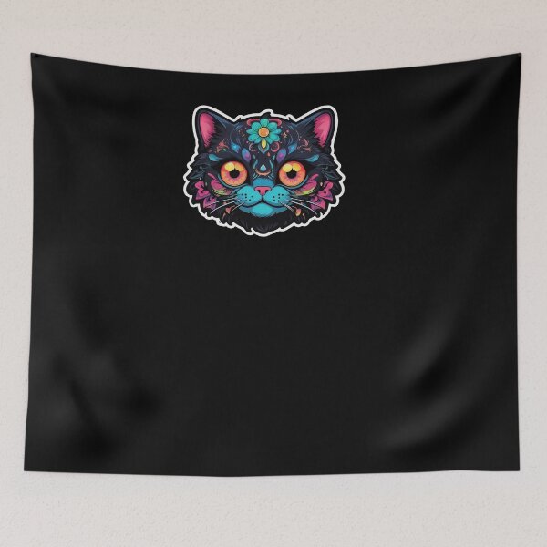 Item preview, Kawaii Graffiti Abstract Neon Cat designed and sold by Desfix.