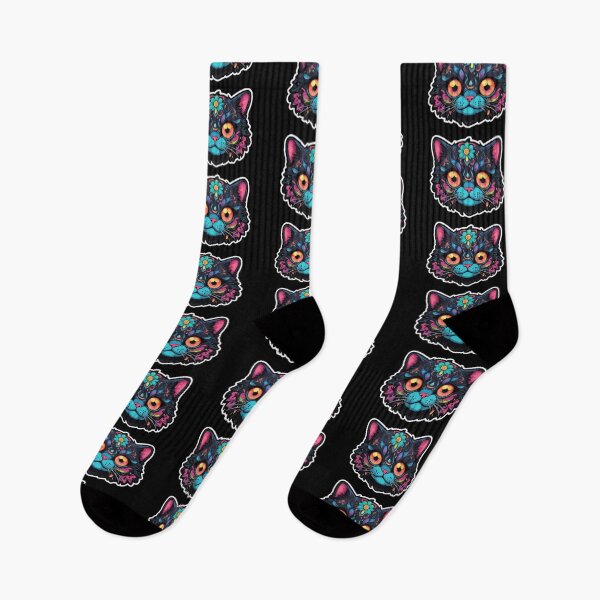 Item preview, Kawaii Graffiti Abstract Neon Cat designed and sold by Desfix.
