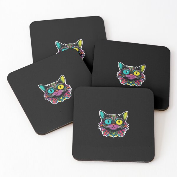 Item preview, Kawaii Graffiti Abstract Neon Cat designed and sold by Desfix.