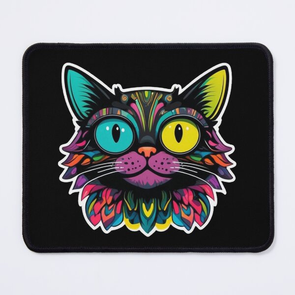 Item preview, Kawaii Graffiti Abstract Neon Cat designed and sold by Desfix.