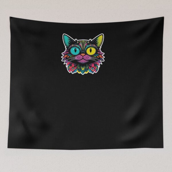 Item preview, Kawaii Graffiti Abstract Neon Cat designed and sold by Desfix.