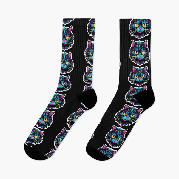 Item preview, Kawaii Graffiti Abstract Neon Cat designed and sold by Desfix.