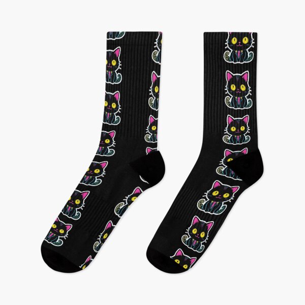 Item preview, Kawaii Graffiti Abstract Neon Cat designed and sold by Desfix.