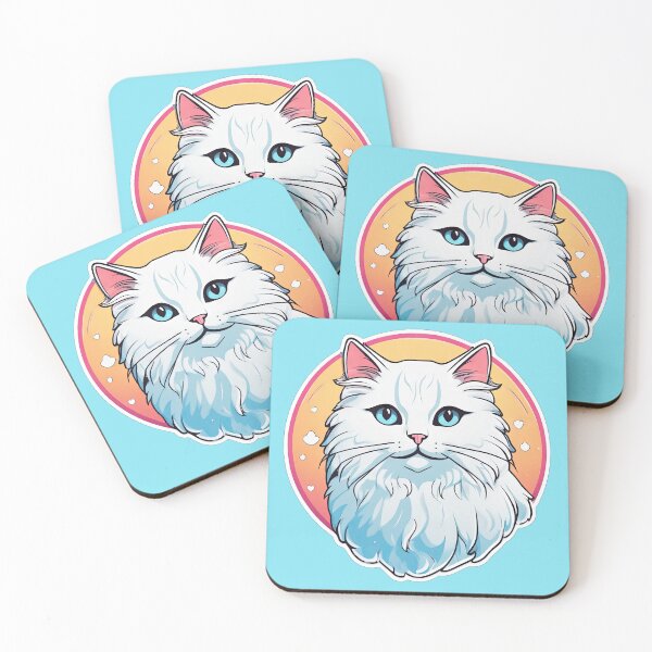 Item preview, Cute Angelic Fluffy White Cat designed and sold by Bilisik.