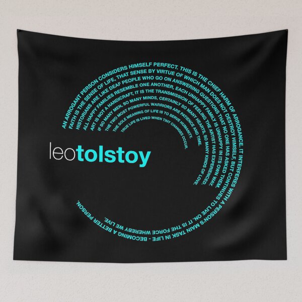 Item preview, Leo Tolstoy famous quotes poster [aqua] designed and sold by CMYKStudio.