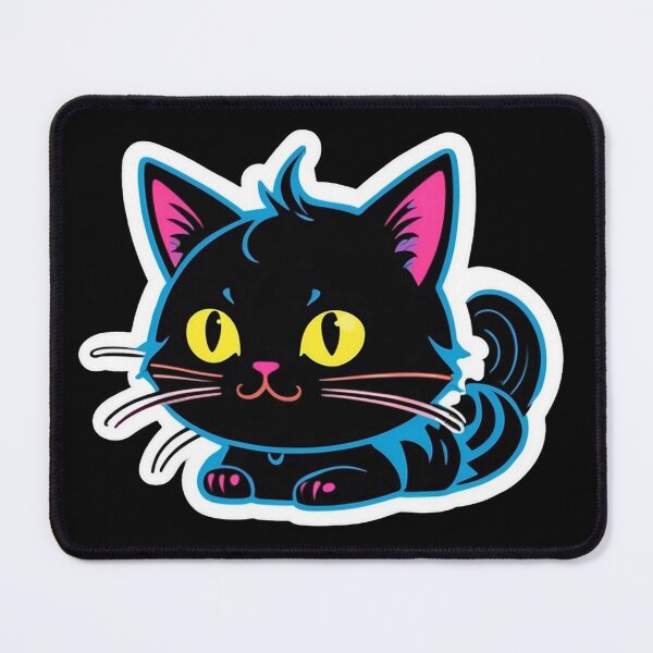 Item preview, Kawaii Graffiti Abstract Neon Cat designed and sold by Desfix.
