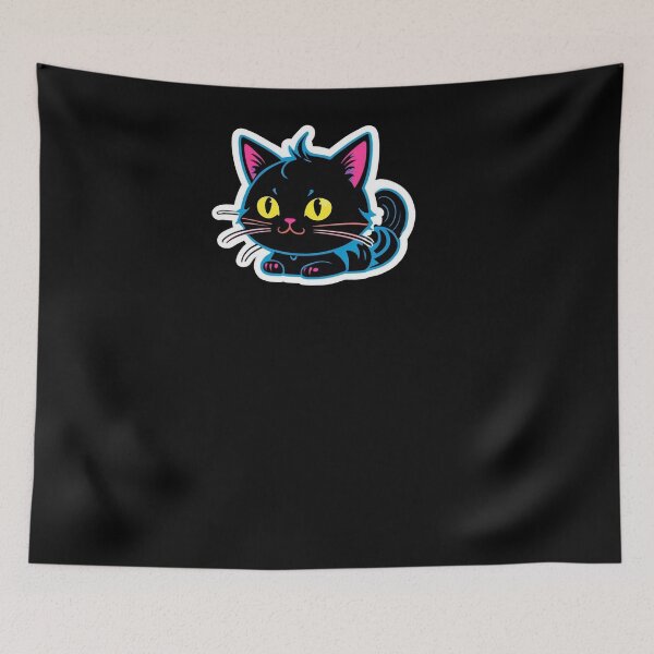 Item preview, Kawaii Graffiti Abstract Neon Cat designed and sold by Desfix.