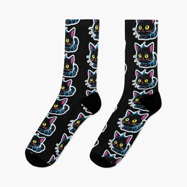 Item preview, Kawaii Graffiti Abstract Neon Cat designed and sold by Desfix.