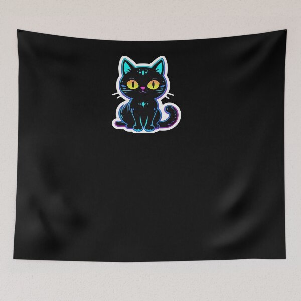 Item preview, Kawaii Graffiti Abstract Neon Cat designed and sold by Desfix.