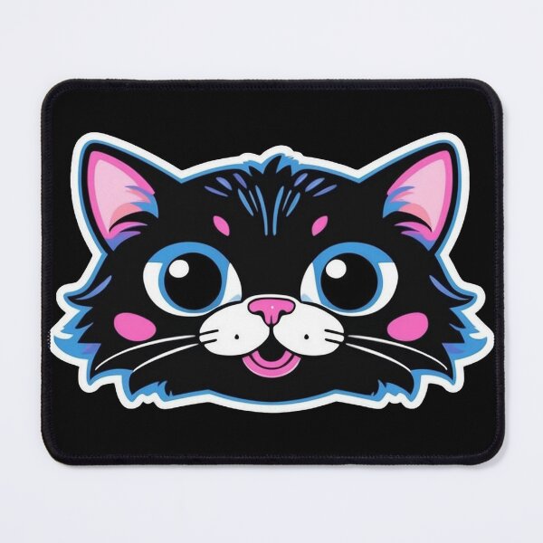 Item preview, Kawaii Graffiti Abstract Neon Cat designed and sold by Desfix.