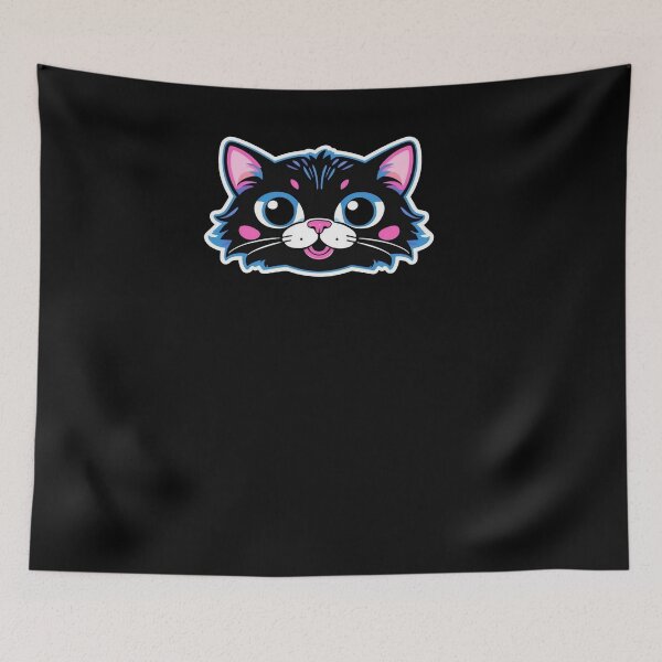 Item preview, Kawaii Graffiti Abstract Neon Cat designed and sold by Desfix.