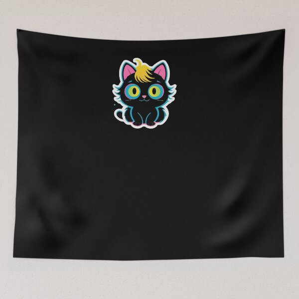 Item preview, Kawaii Graffiti Abstract Neon Cat designed and sold by Desfix.