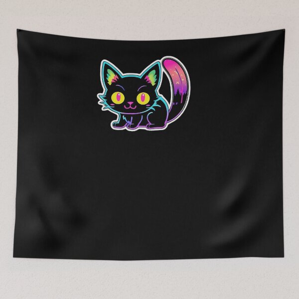 Item preview, Kawaii Graffiti Abstract Neon Cat designed and sold by Desfix.