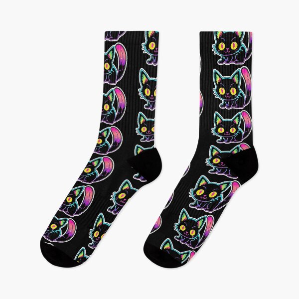 Item preview, Kawaii Graffiti Abstract Neon Cat designed and sold by Desfix.