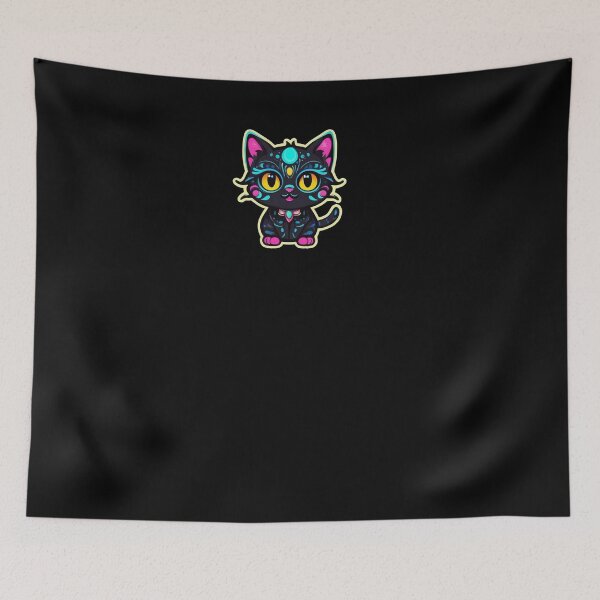 Item preview, Kawaii Graffiti Abstract Neon Cat designed and sold by Desfix.