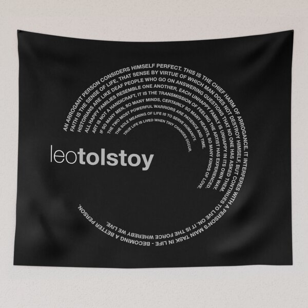 Item preview, Leo Tolstoy famous quotes poster [silver] designed and sold by CMYKStudio.