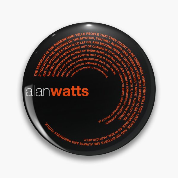 Item preview, Alan Watts famous quotes poster [orangered] designed and sold by CMYKStudio.