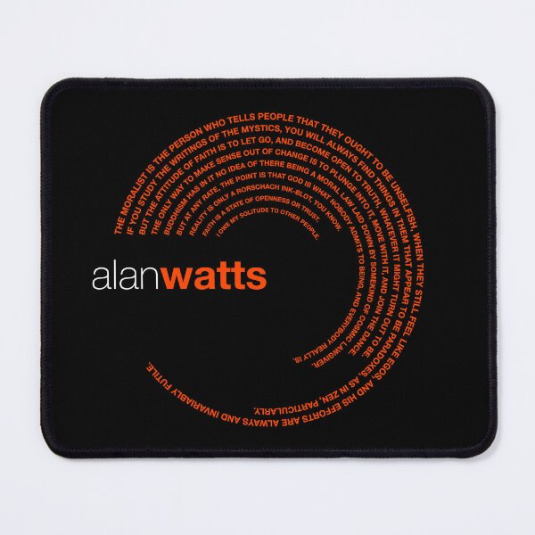 Item preview, Alan Watts famous quotes poster [orangered] designed and sold by CMYKStudio.