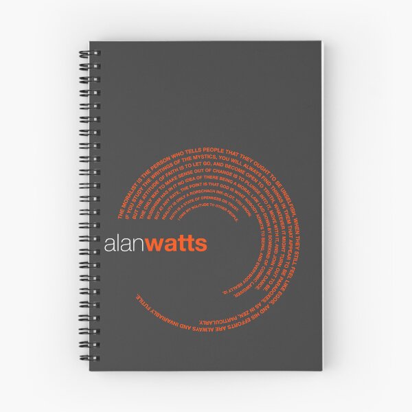 Aperçu de l'œuvre Affiche de citations célèbres d'Alan Watts [orangerouge] créée et vendue par CMYKStudio.