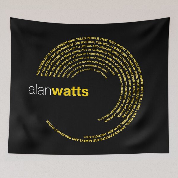 Item preview, Alan Watts famous quotes poster [gold] designed and sold by CMYKStudio.