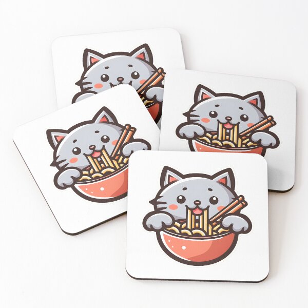 Item preview, Cat eating ramen.#14 designed and sold by ponggun.