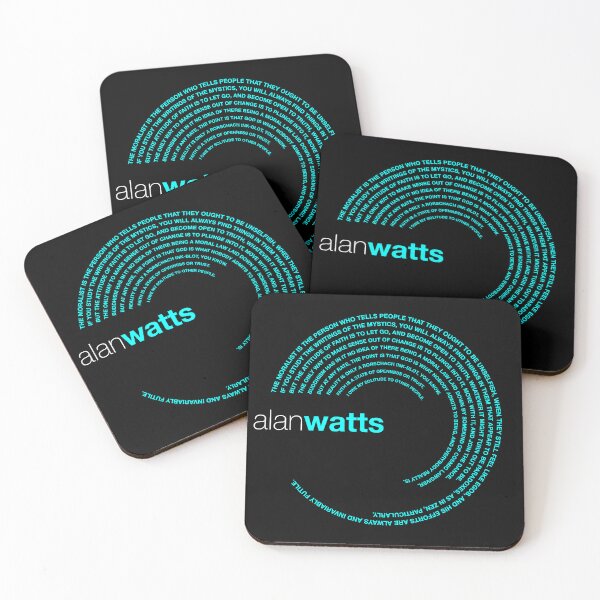 Item preview, Alan Watts famous quotes poster [aqua] designed and sold by CMYKStudio.