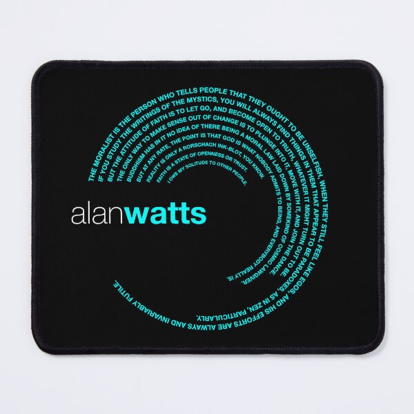 Item preview, Alan Watts famous quotes poster [aqua] designed and sold by CMYKStudio.