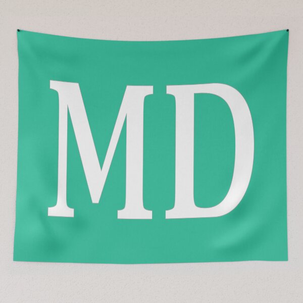 Item preview, MD Initials Monogram Elegant White Letters designed and sold by Jeallan Designs.