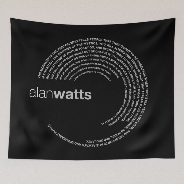 Item preview, Alan Watts famous quotes poster [silver] designed and sold by CMYKStudio.