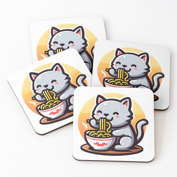 Item preview, Cat eating ramen.#15 designed and sold by ponggun.